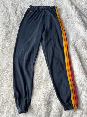 Aviator Nation Women’s 5 Stripe Sweatpants in Navy